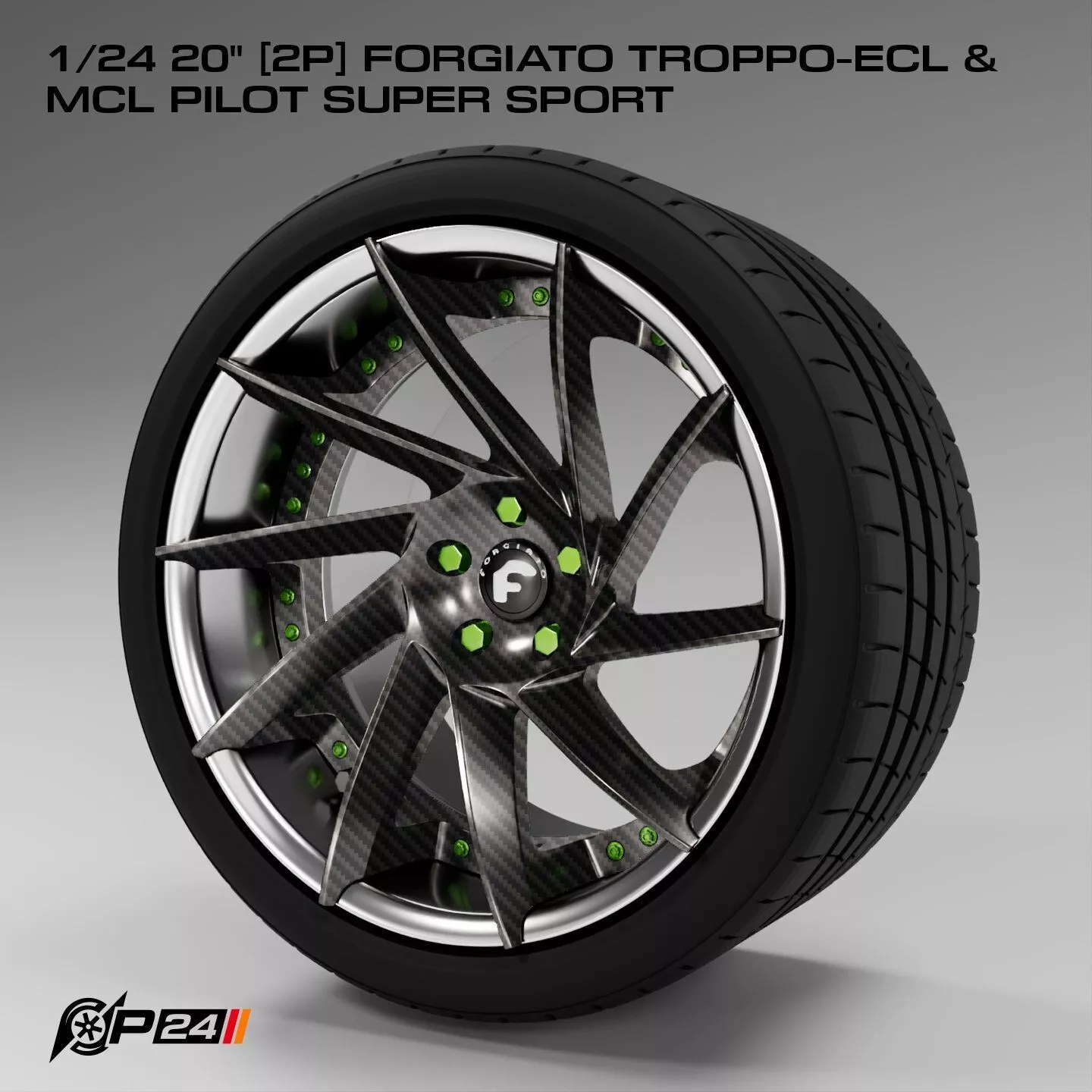 1-24th 20 inches 2P Forgiato Troppo-ECL and MCL Pilot Super S... 3D print model
