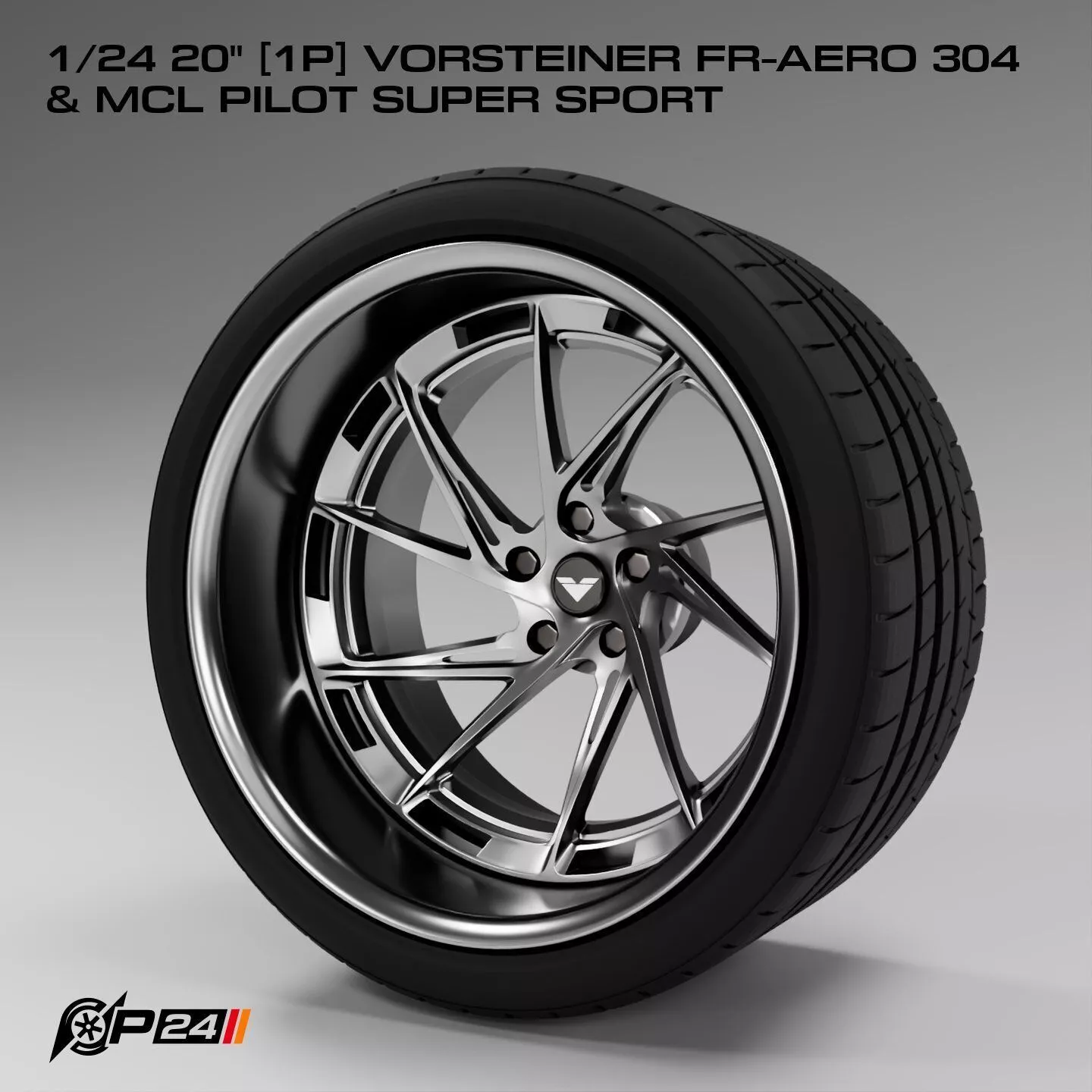 1-24th 20 inches 1P Vorsteiner FR-Aero 304 and MCL Pilot Supe... 3D print model