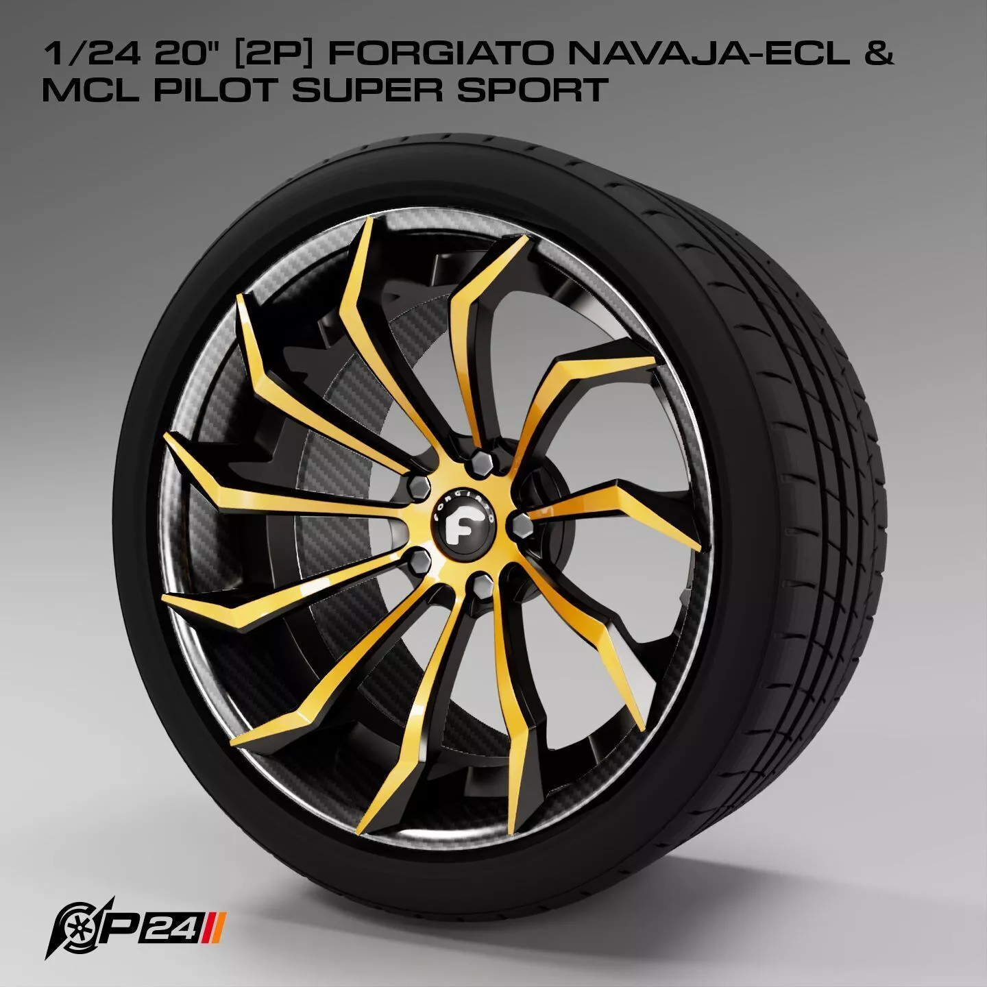 1-24th 20 inches 2P Forgiato Navaja-ECL and MCL Pilot Super S... 3D print model