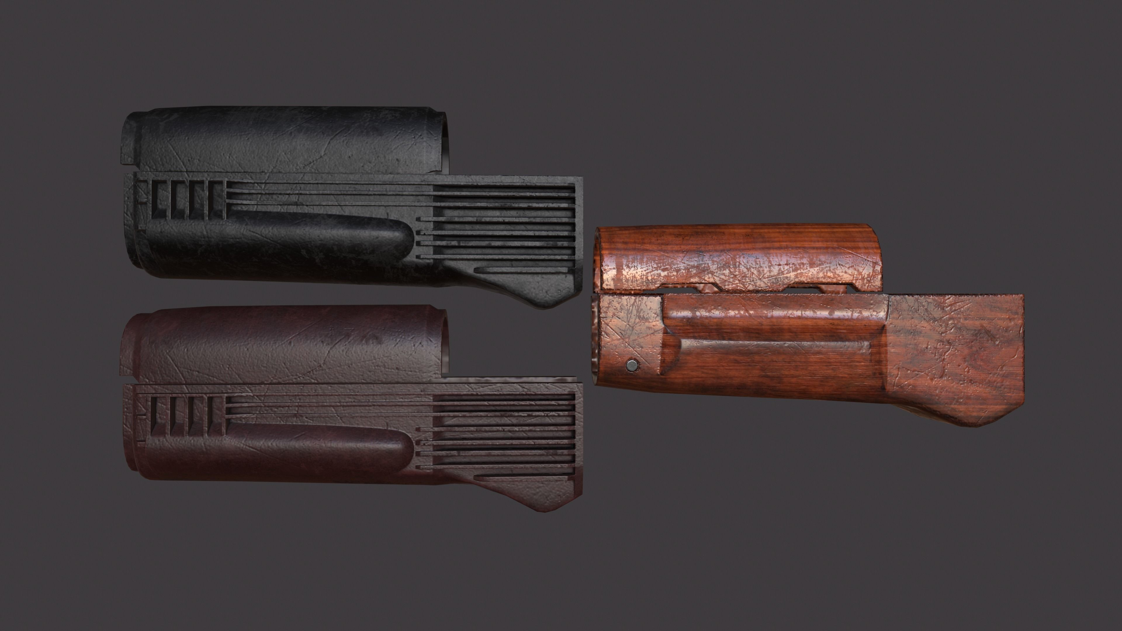 AK 74M Pack PBR textures model  Low-poly 3D model_6