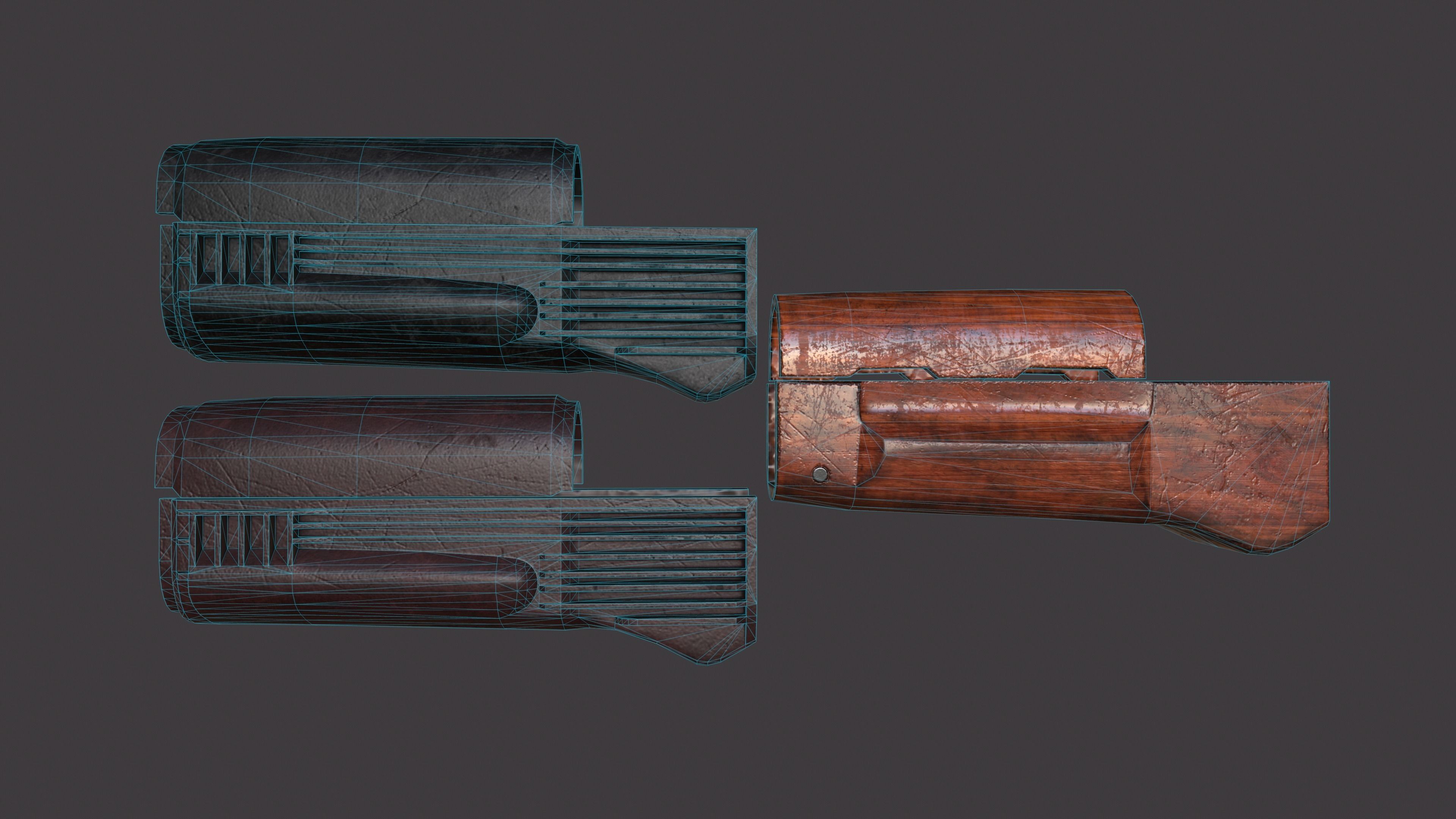 AK 74M Pack PBR textures model  Low-poly 3D model_7