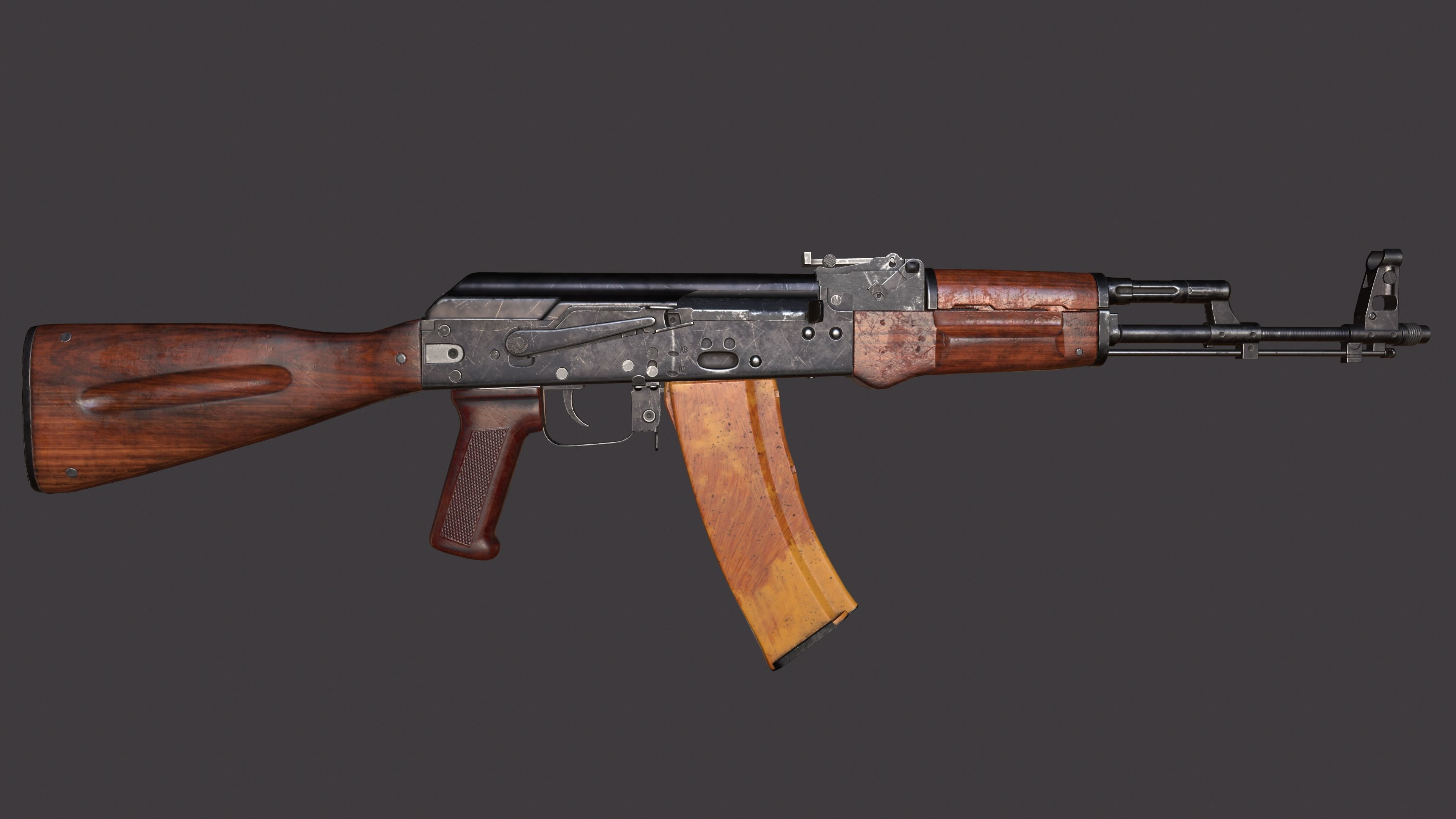 AK 74M Pack PBR textures model  Low-poly 3D model_3