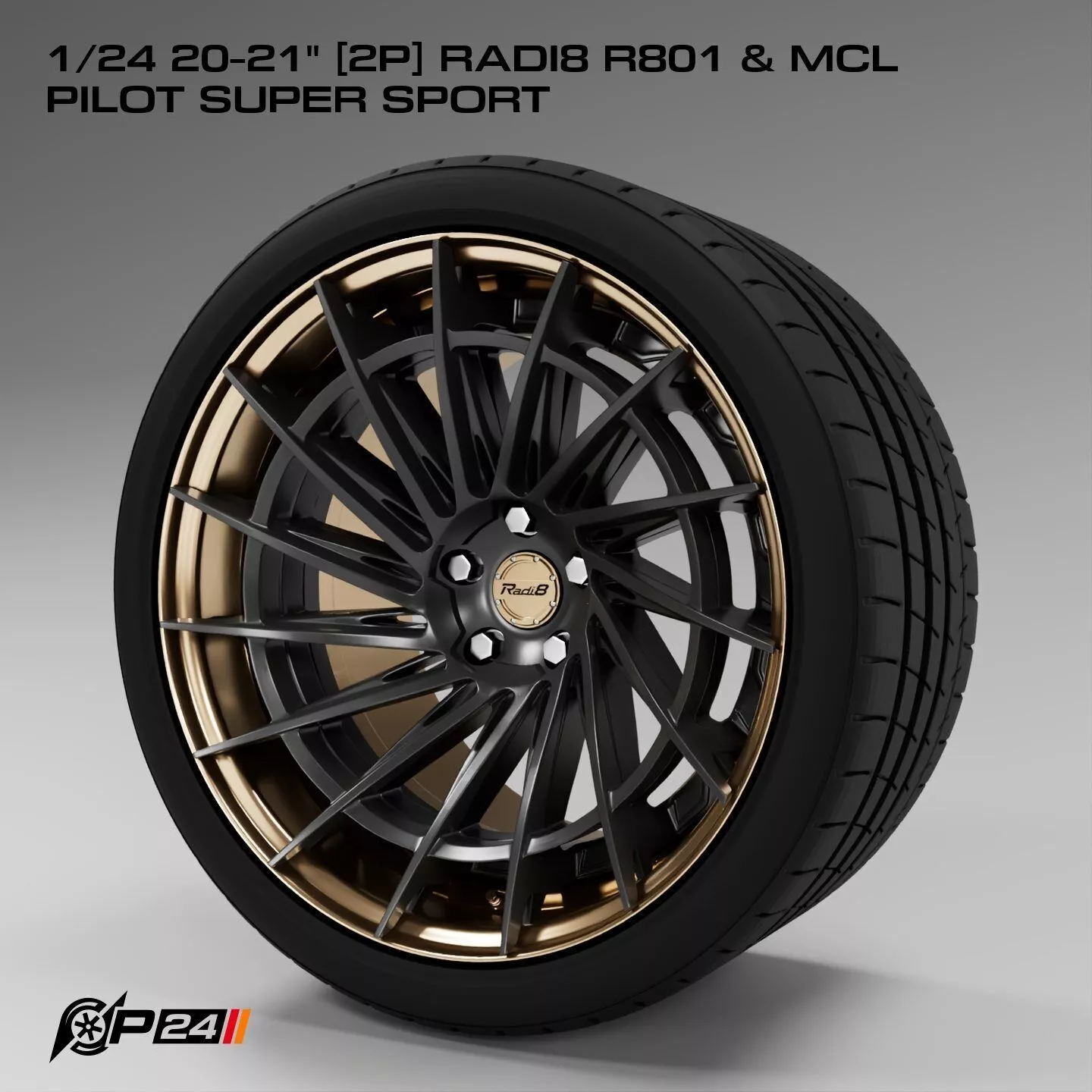 1-24th 20-21 inches 2P Radi8 R801 and MCL Pilot Super Sport 3D print model