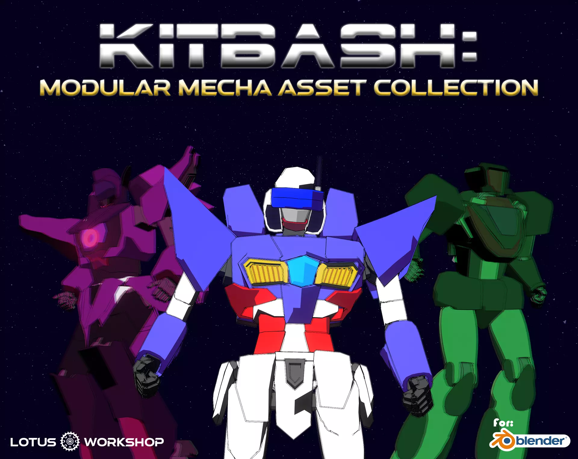 Kitbash Mecha Asset Collection 3D model