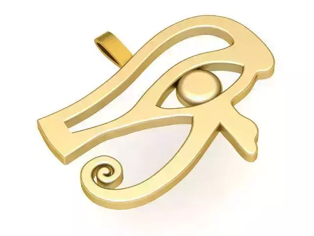 Pendant egyptian eye gold