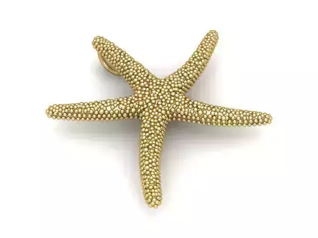 Pendant gold starfish