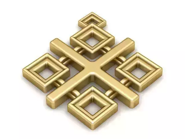 Pendant golden cross symbol