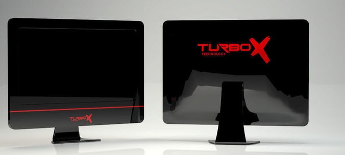 Led Screen Monitor Display Turbox Brand  Clear Model Low Details 3D print model