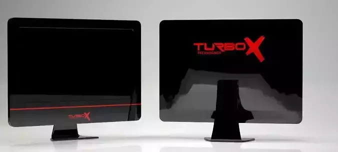 Led Screen Monitor Display Turbox Brand  Clear Model Low Details 3D print model