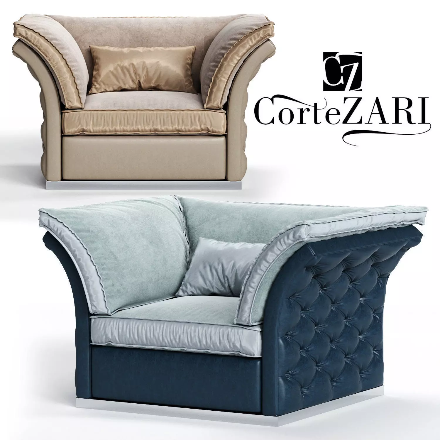 CorteZARI TIAGO Armchair 3D model_0
