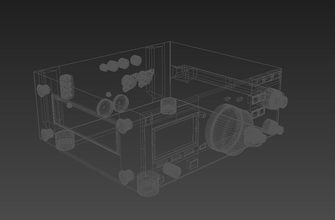 Yaesu FT-897D Transceiver Low-poly 3D model_5