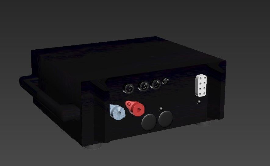 Yaesu FT-897D Transceiver Low-poly 3D model_1