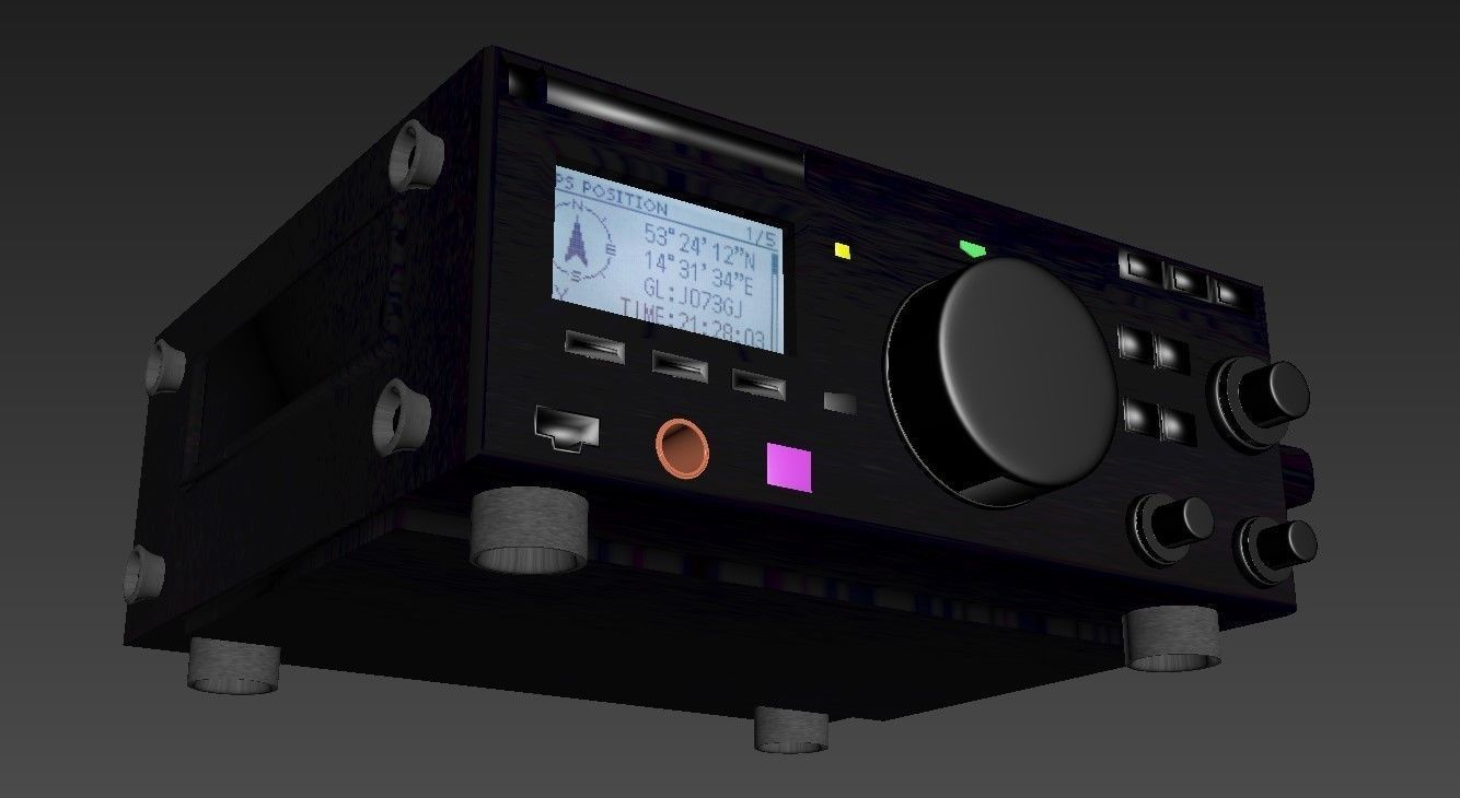 Yaesu FT-897D Transceiver Low-poly 3D model_3