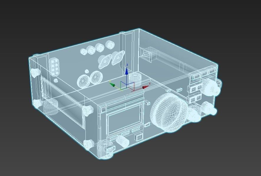 Yaesu FT-897D Transceiver Low-poly 3D model_4