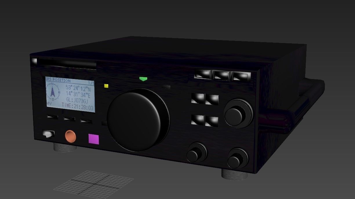 Yaesu FT-897D Transceiver Low-poly 3D model_0