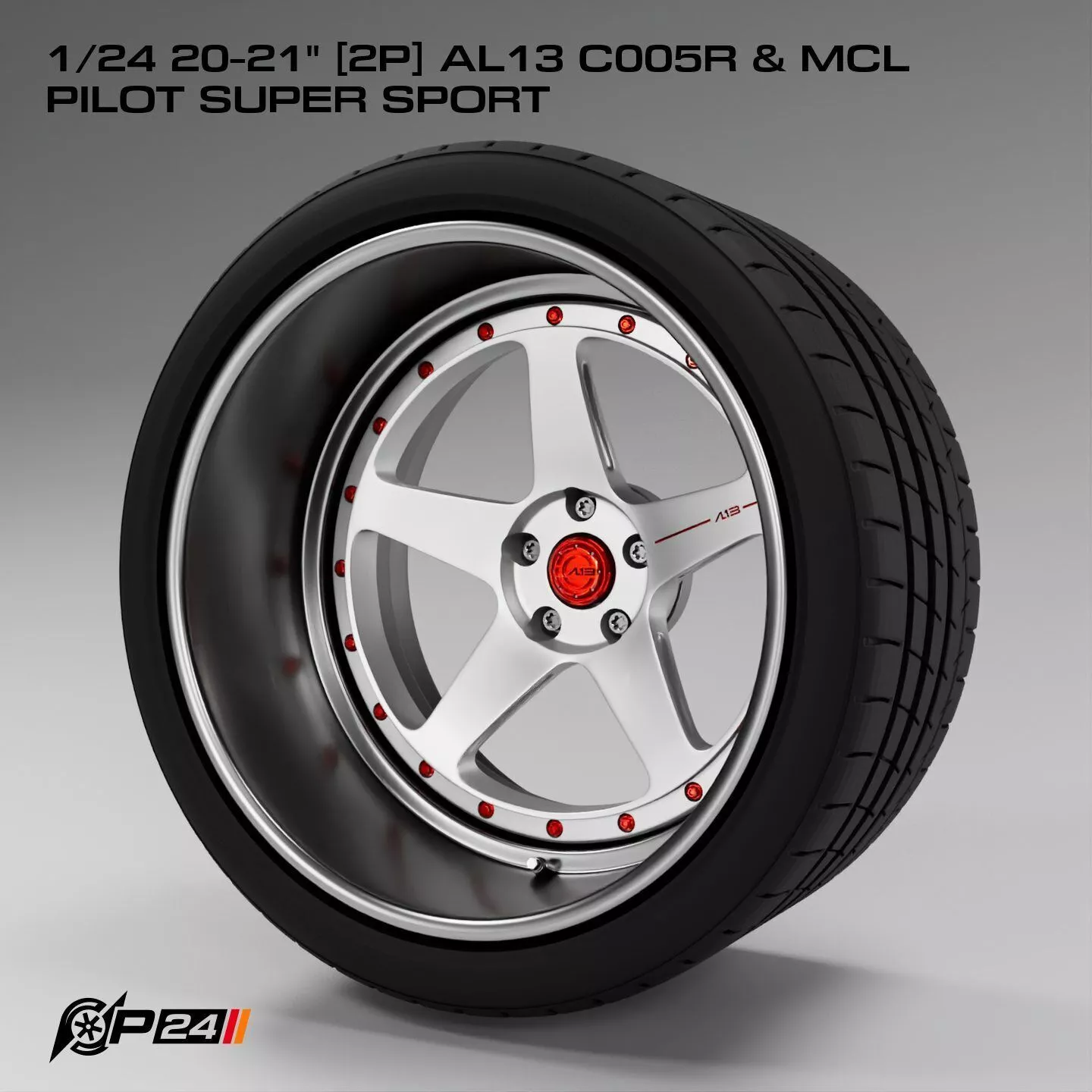 1-24th 20-21 inches 2P AL13 C005R and MCL Pilot Super Sport 3D print model