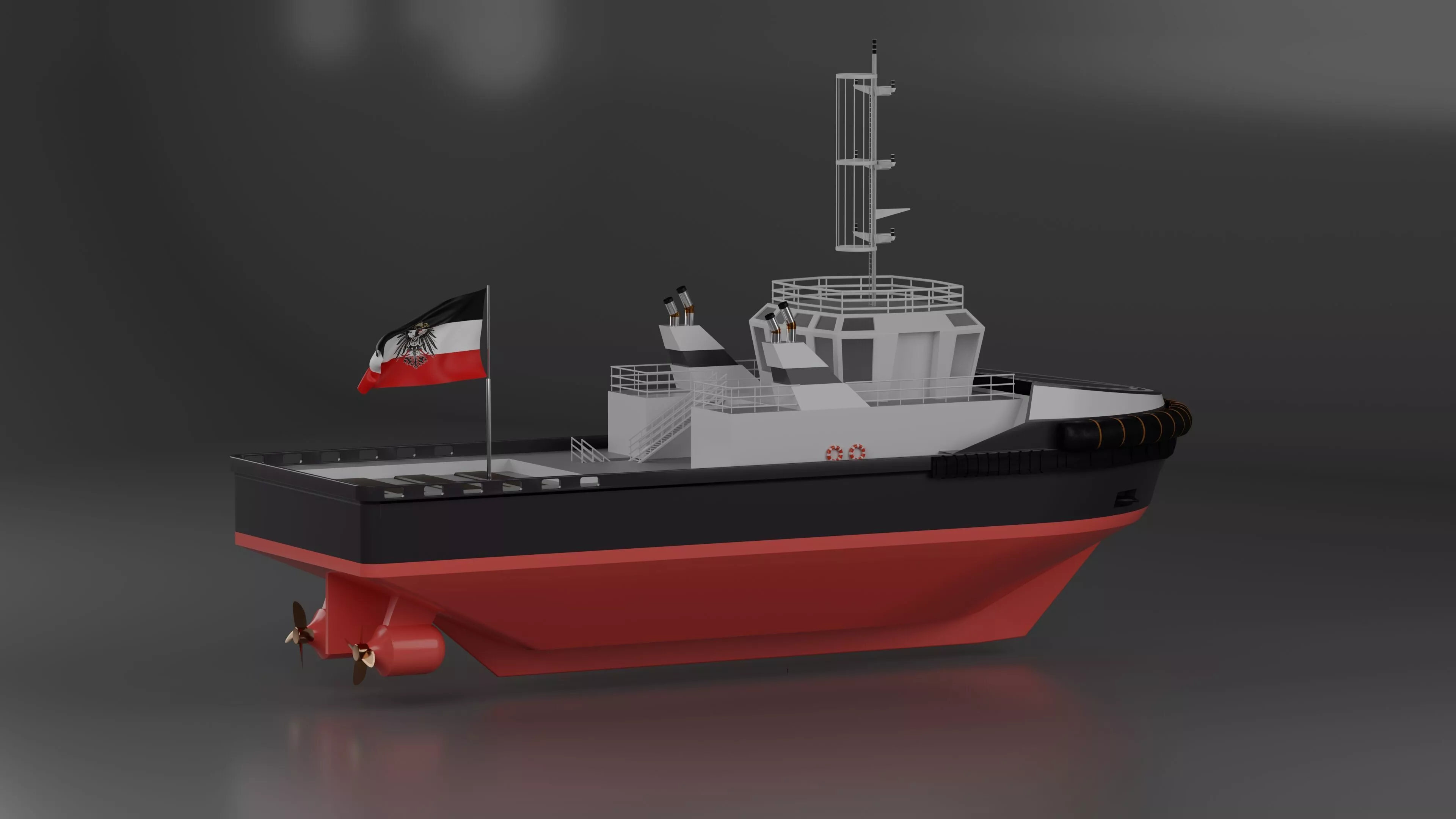 Tug Boat Ice Breaker 3D model