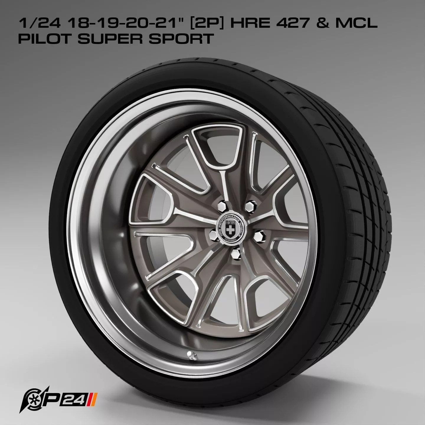 1-24th 18-19-20-21 inches 2P HRE 427 and MCL Pilot Super Sport 3D print model