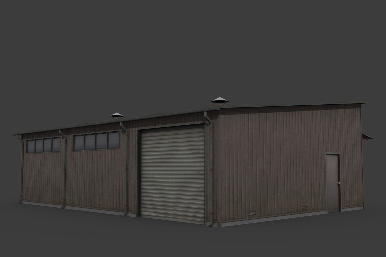 Industrial Buildings Pack Low-poly 3D model_44