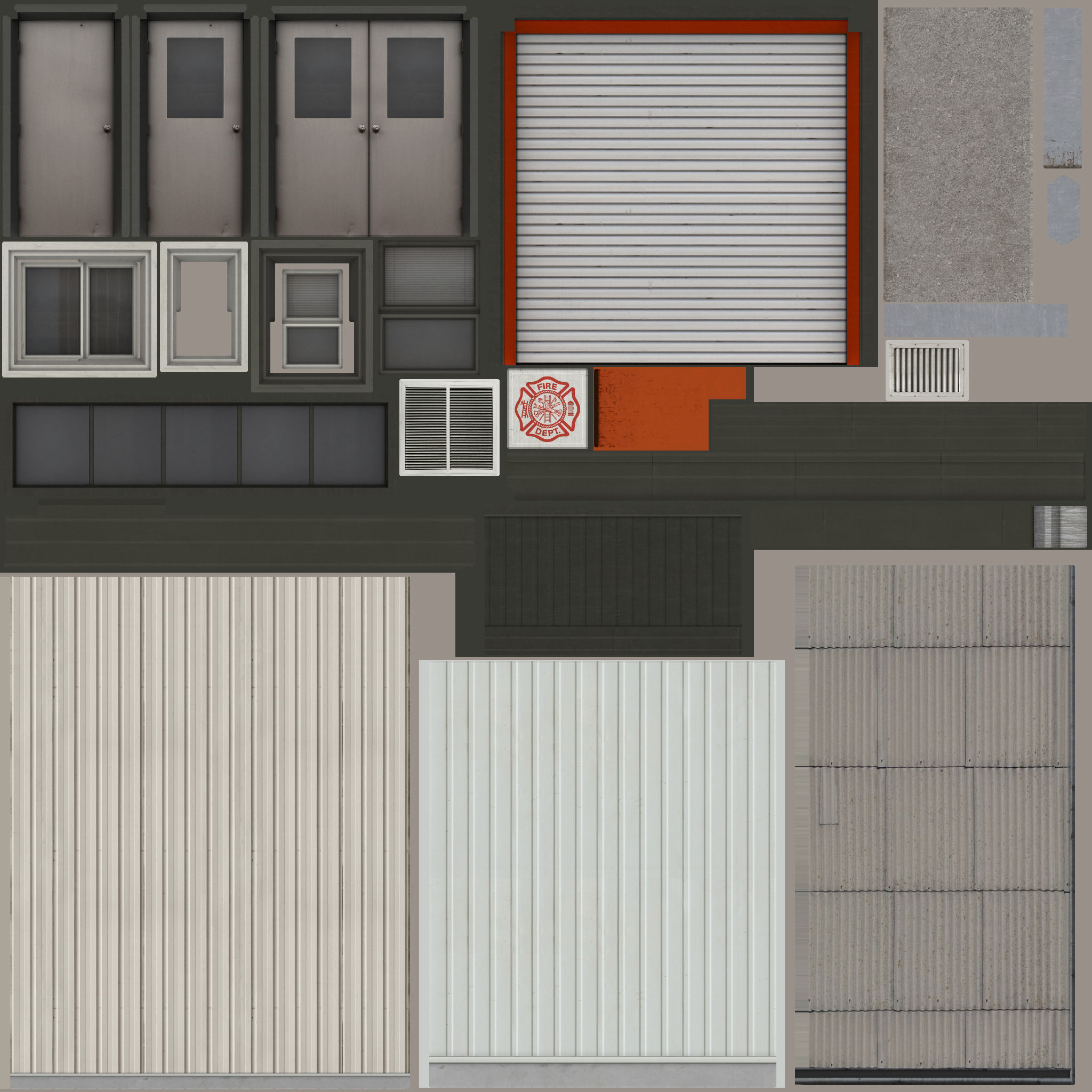 Industrial Buildings Pack Low-poly 3D model_40