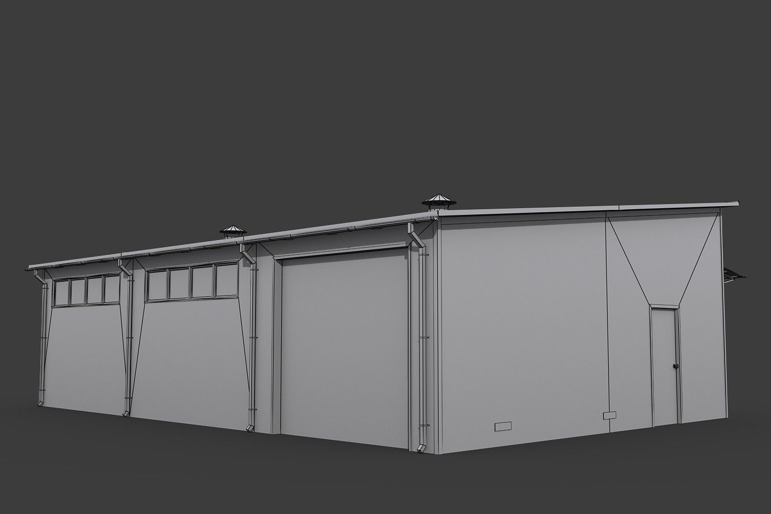 Industrial Buildings Pack Low-poly 3D model_46