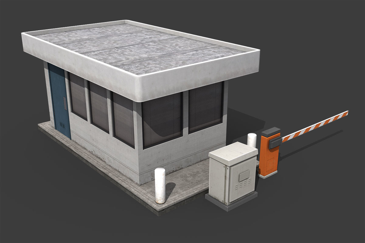 Industrial Buildings Pack Low-poly 3D model_5