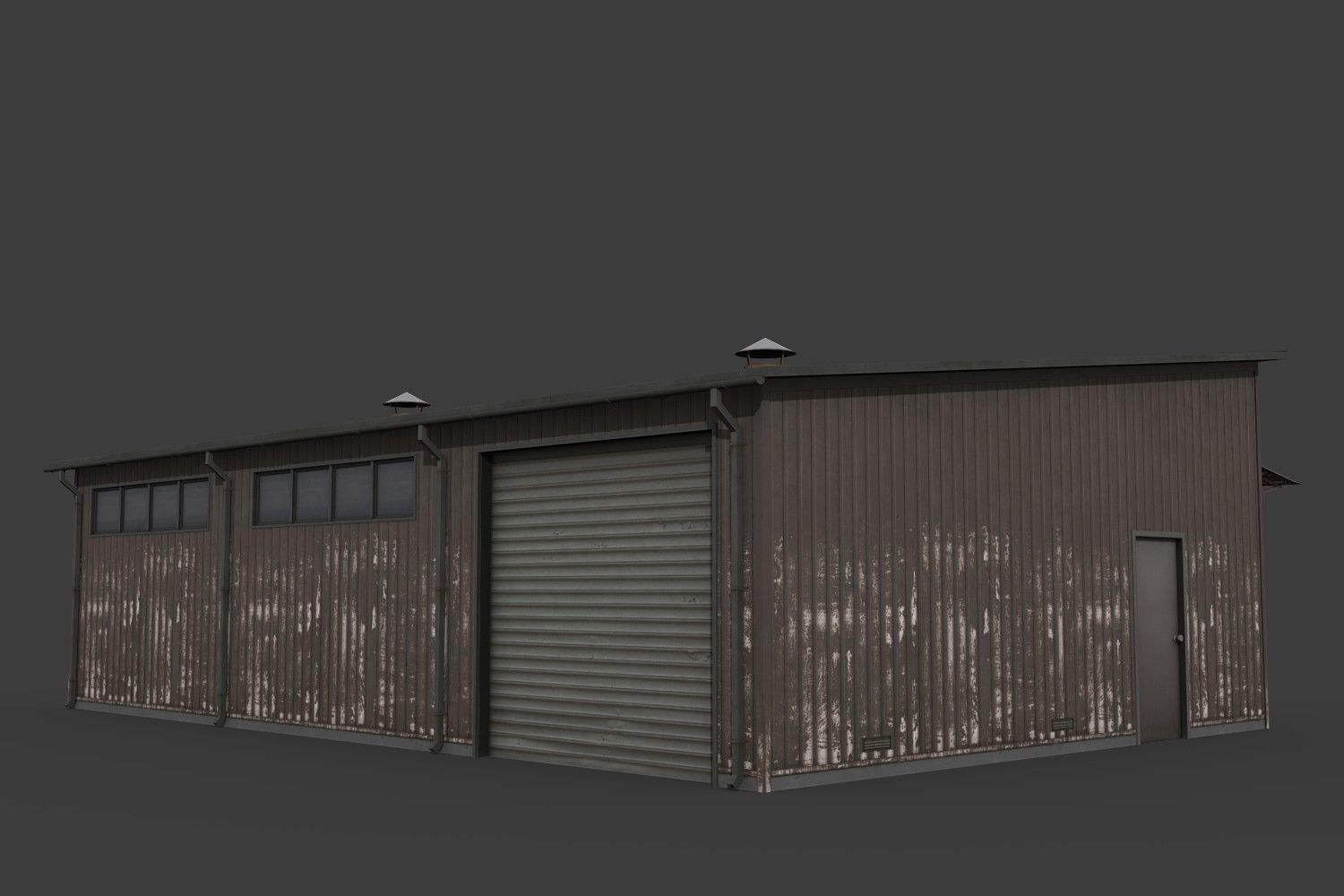 Industrial Buildings Pack Low-poly 3D model_45