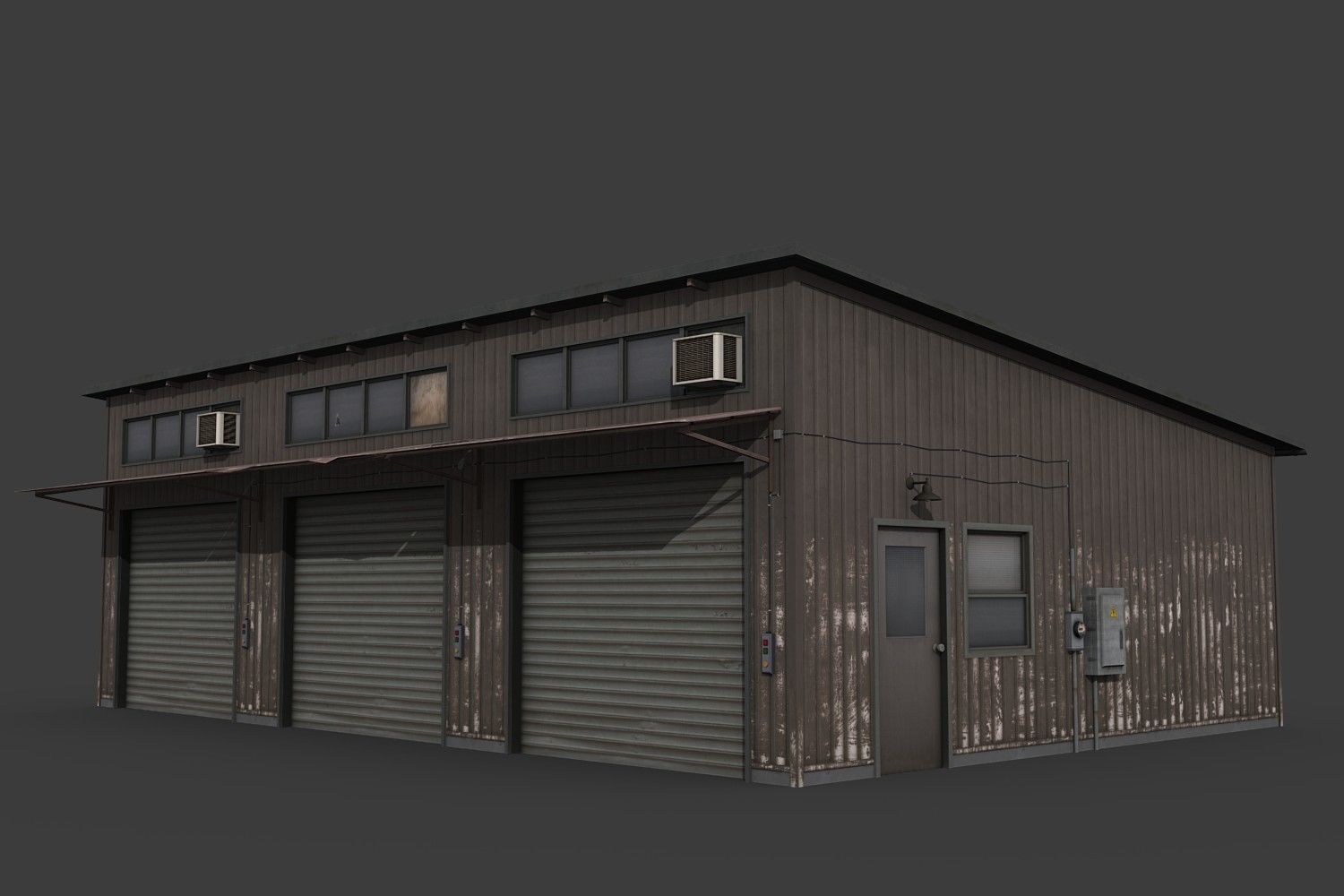 Industrial Buildings Pack Low-poly 3D model_42