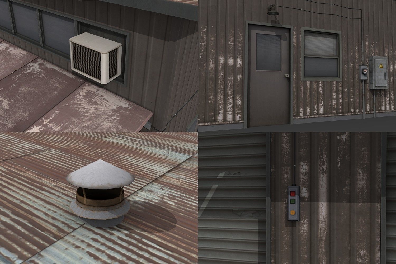 Industrial Buildings Pack Low-poly 3D model_50