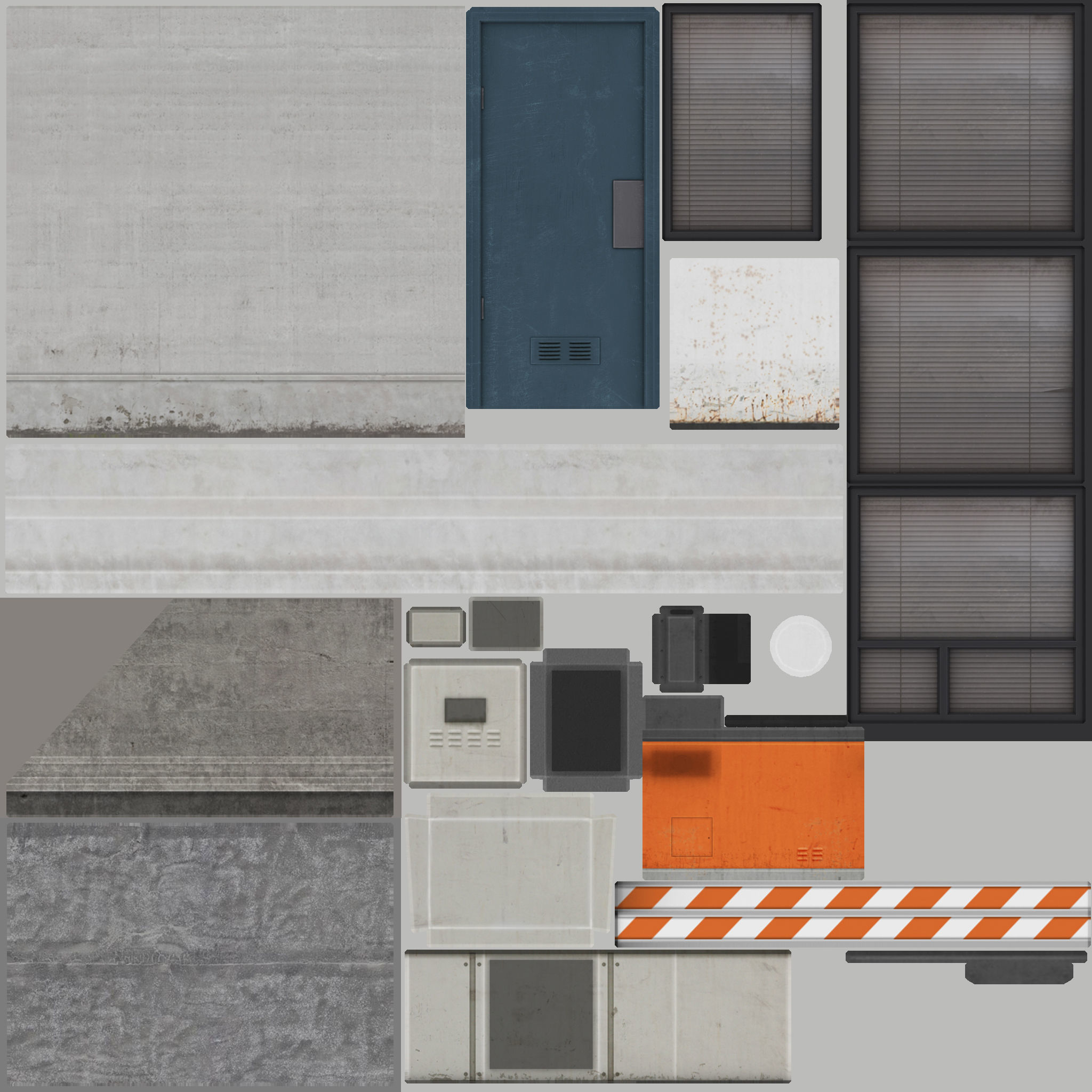 Industrial Buildings Pack Low-poly 3D model_7