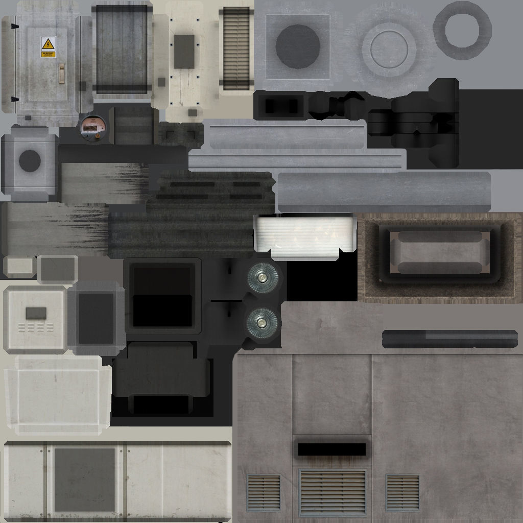 Industrial Buildings Pack Low-poly 3D model_39