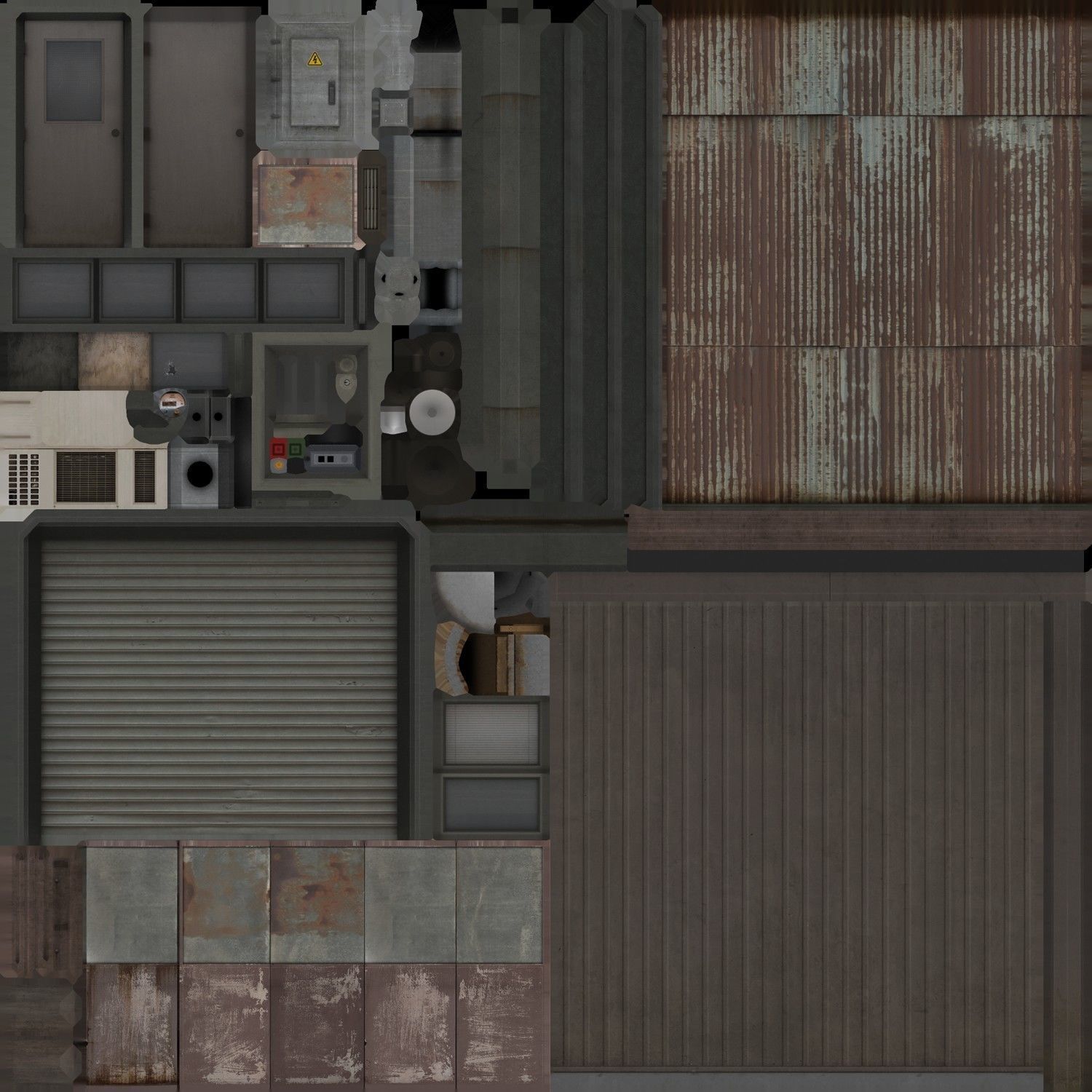 Industrial Buildings Pack Low-poly 3D model_51