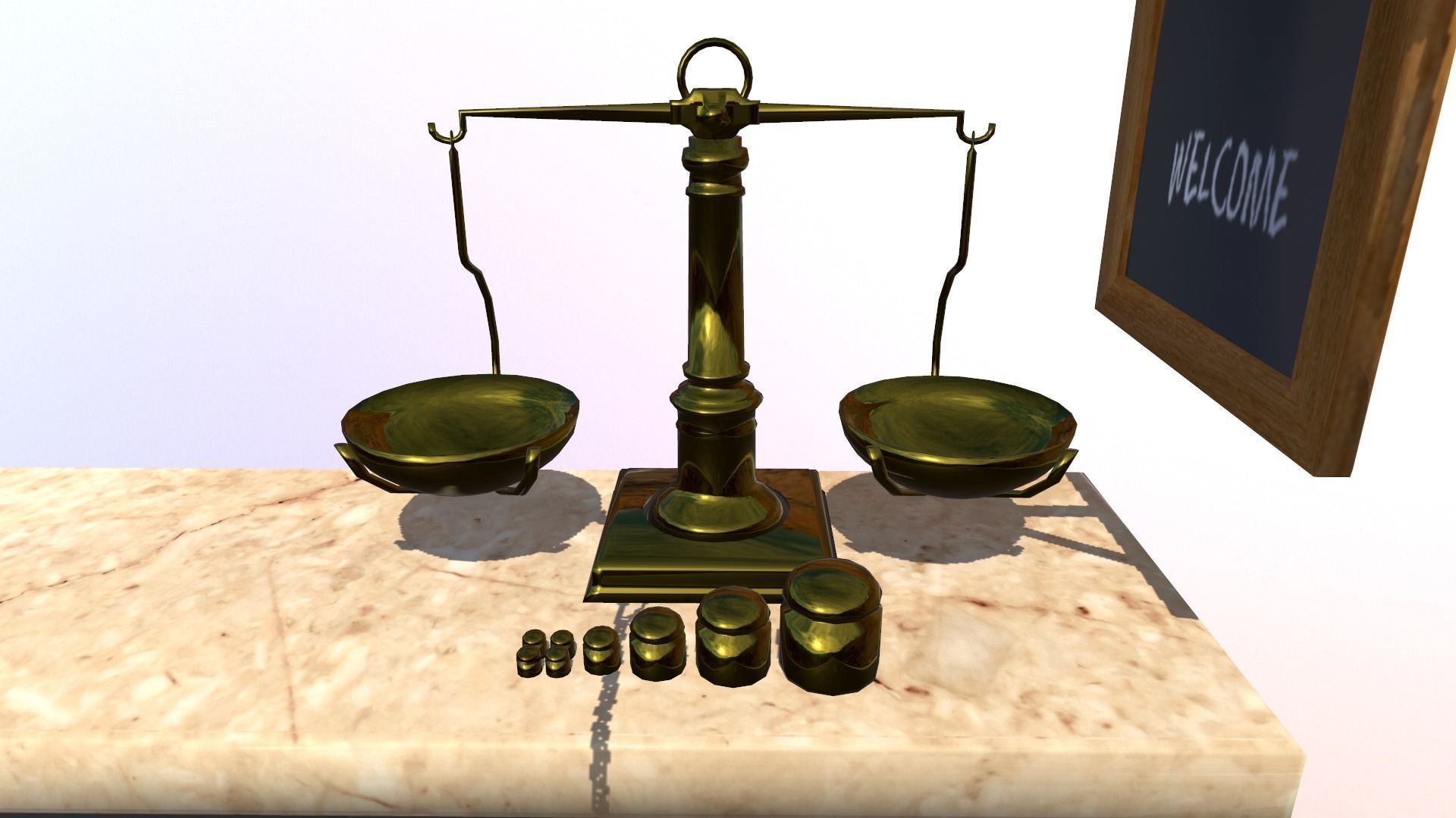 Village Butcher Shop Low-poly 3D model_12