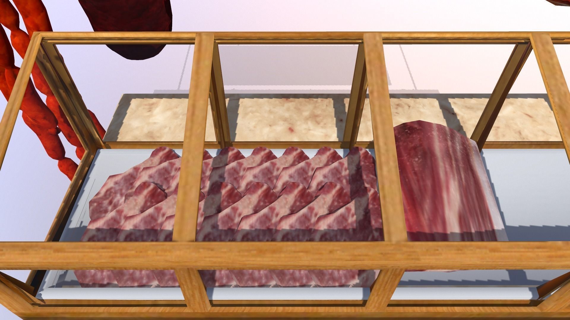 Village Butcher Shop Low-poly 3D model_10