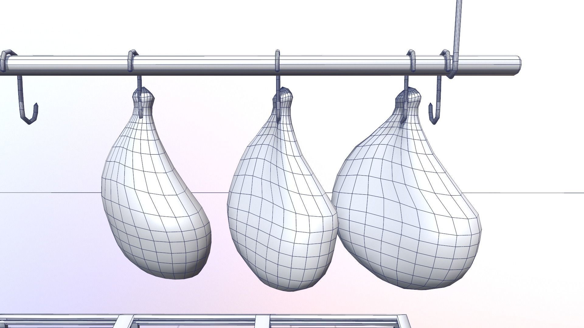 Village Butcher Shop Low-poly 3D model_7