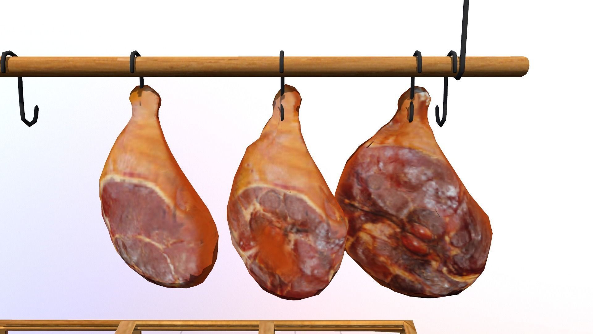 Village Butcher Shop Low-poly 3D model_6