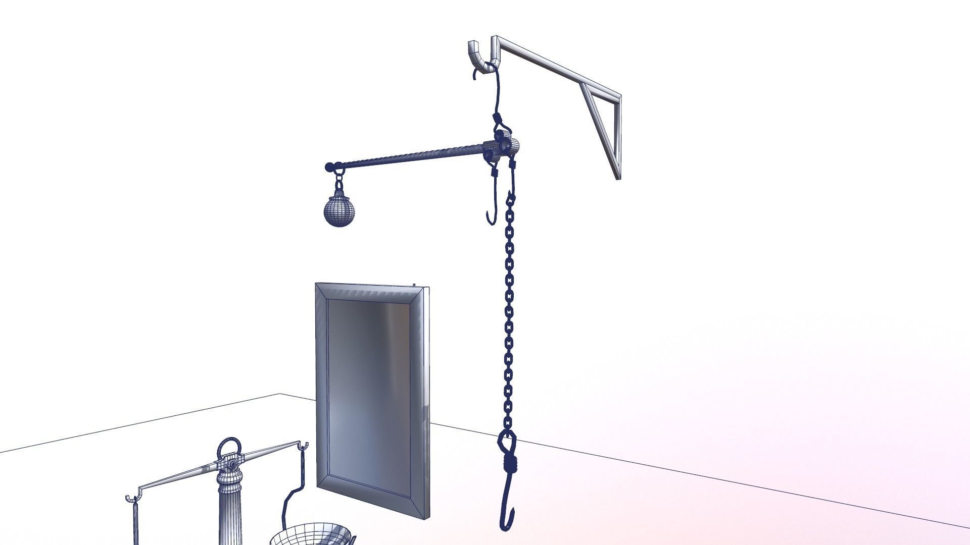 Village Butcher Shop Low-poly 3D model_15