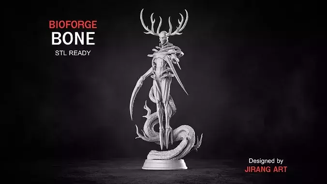 BIOFORGE - Bone Beast Monster - STL Printable Figure