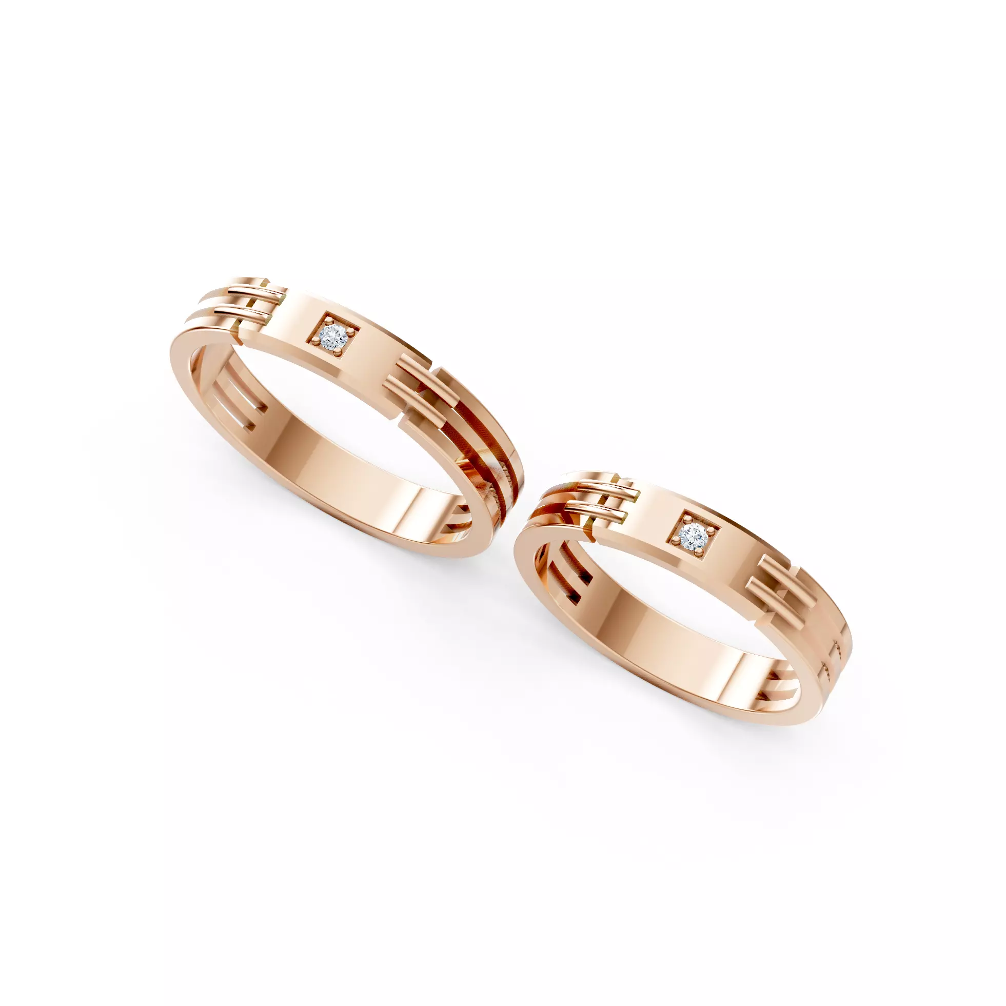 850 PREMIUM 3DM MASTER FILES THE COUPLE RING COLLECTION 3D print model