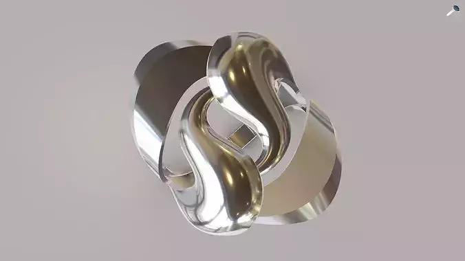 Modern Paisley Avantgarde Ring 3D Model Jewelry CAD