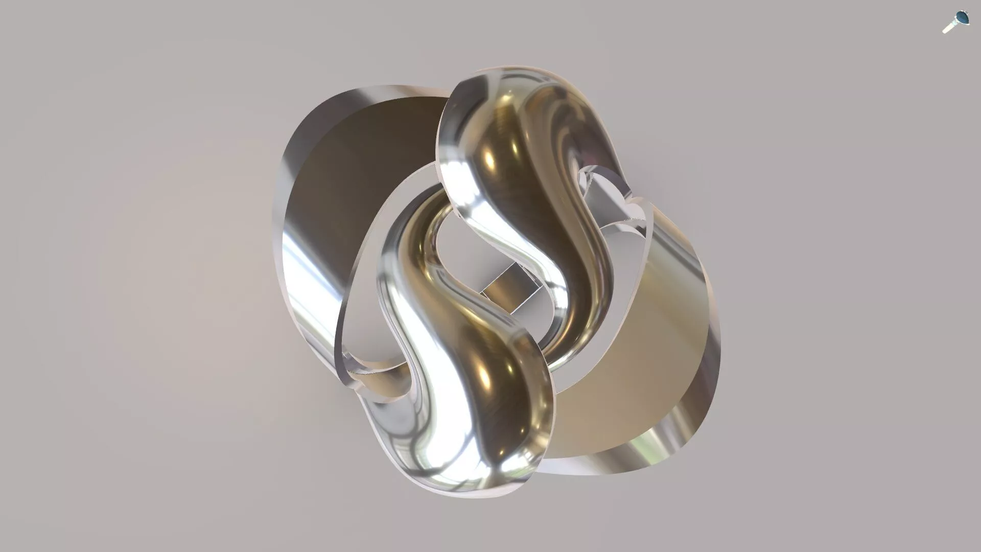 Modern Paisley Avantgarde Ring 3D Model Jewelry CAD 3D print model
