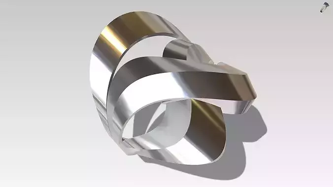 Modern Avantgarde Ribbon Ring 3D Model Winged Jewelry CAD