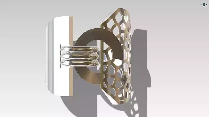 Geometric Avantgarde Shield Ring 3D Model Jewelry CAD