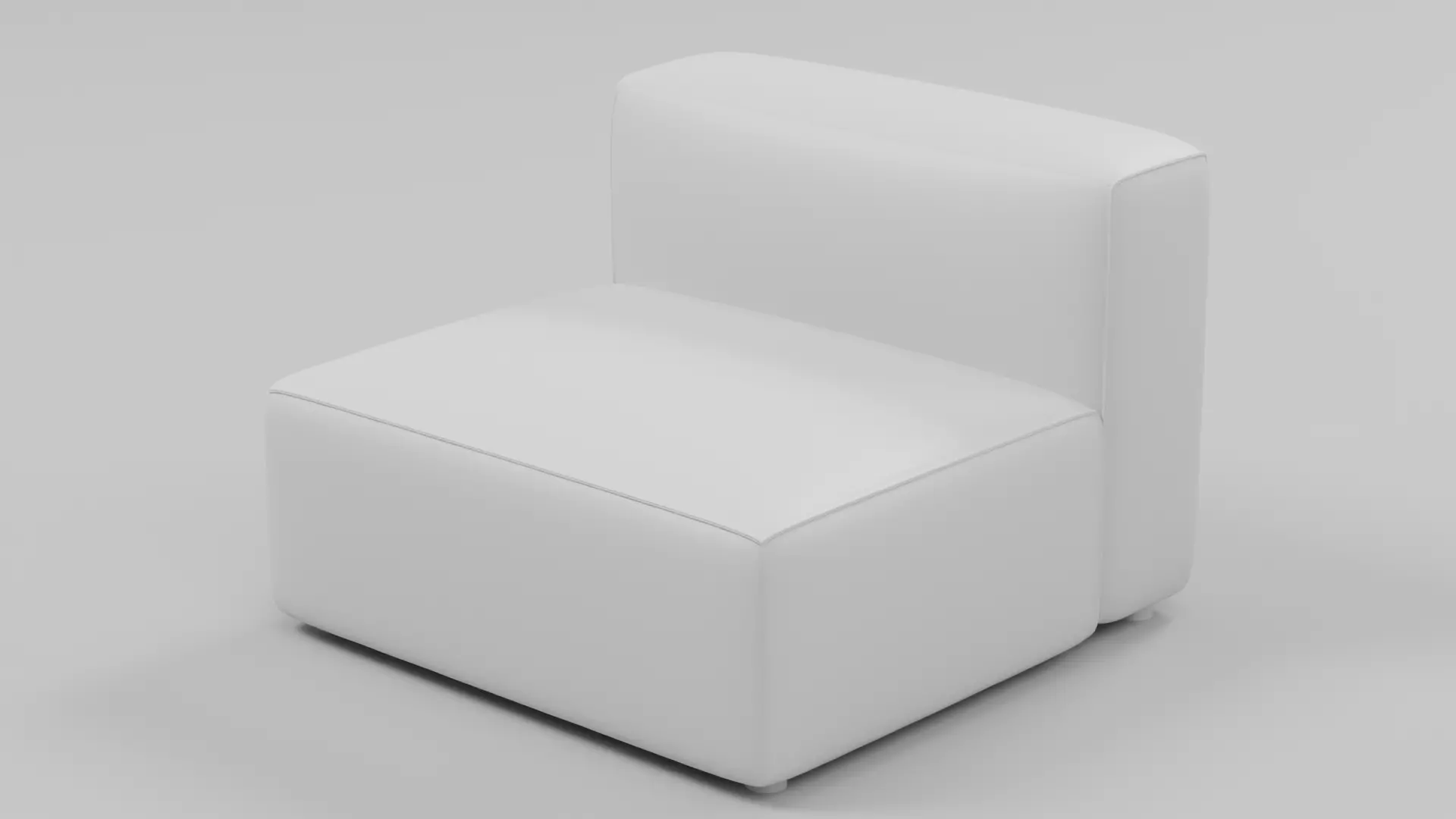 Modular Armless Sofa Section - Sample File 3D model