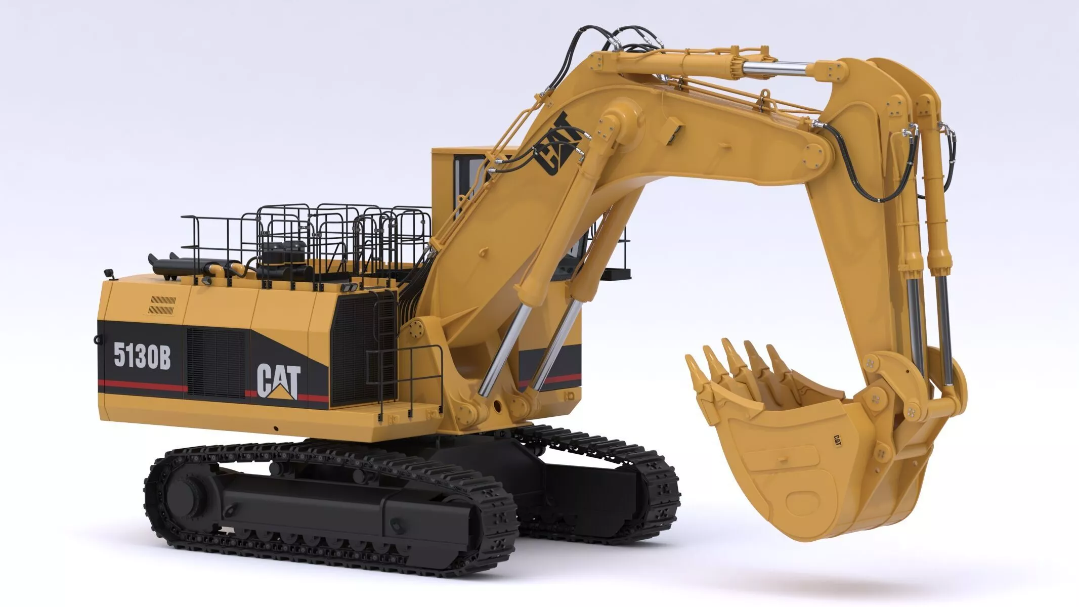 CAT 5130B Hydraulic Shovel Backhoe 3D model