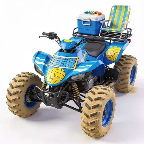 Stylized 3D Beach Volleyball ATV Model