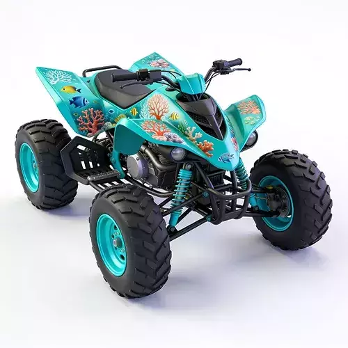 Stylized 3D Tropical Coral Reef ATV Model