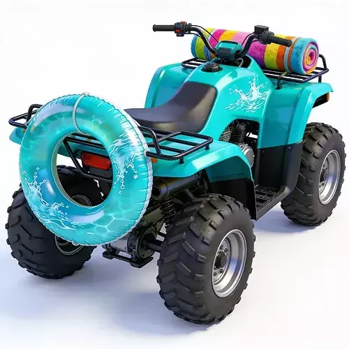 Stylized 3D Summer Pool Party ATV Model