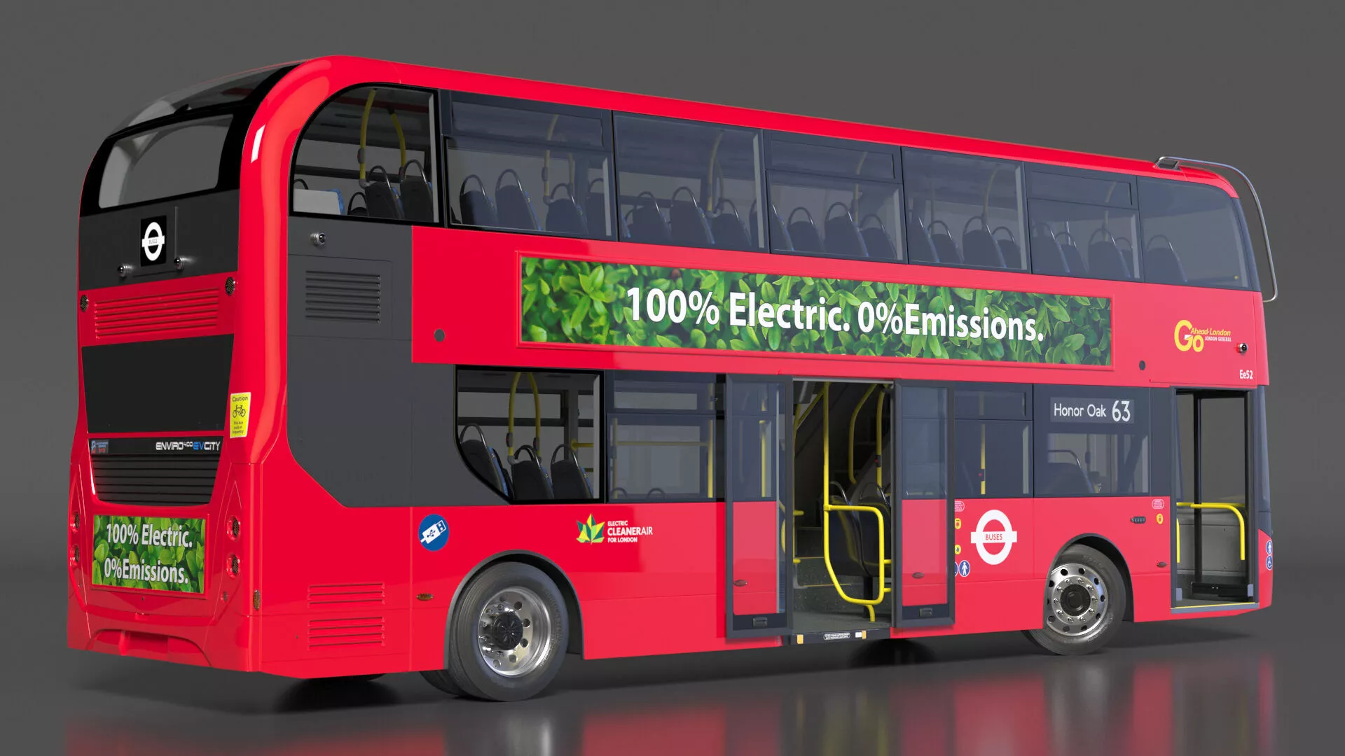 BYD Routemaster Double Decker Rigged for Maya 3D model
