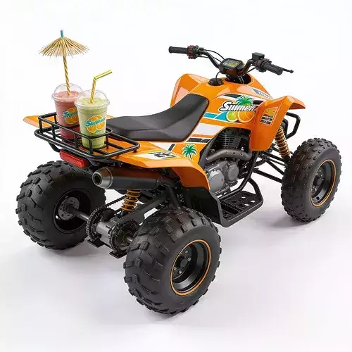 Stylized 3D Citrus Summer Smoothie ATV Model